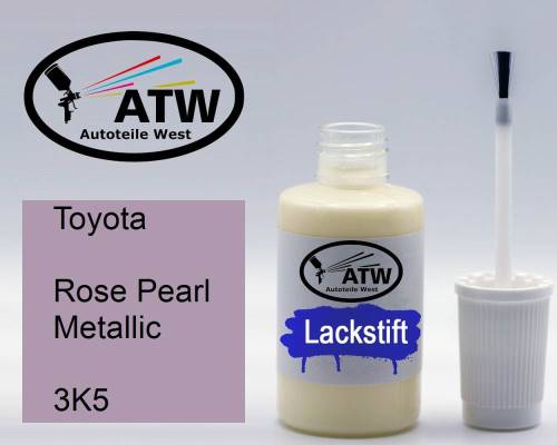 Toyota, Rose Pearl Metallic, 3K5: 20ml Lackstift, von ATW Autoteile West.